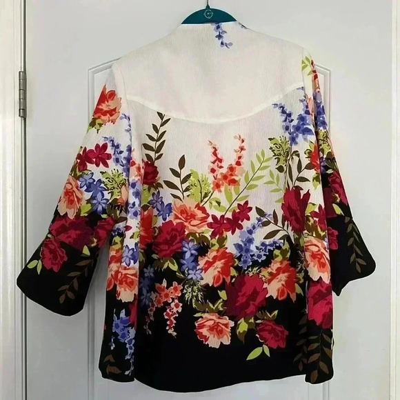 IC by Connie K Floral Jacket Sz L - Picture 8 of 11
